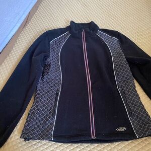 Harley-Davidson® Women's Pink Label Fleece Jacket, Black/Pink. 98561-15VW..GUC